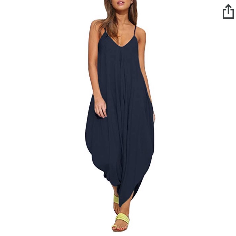 *NWT* Harem Romper Med/Large in Navy